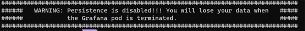 Grafana warning